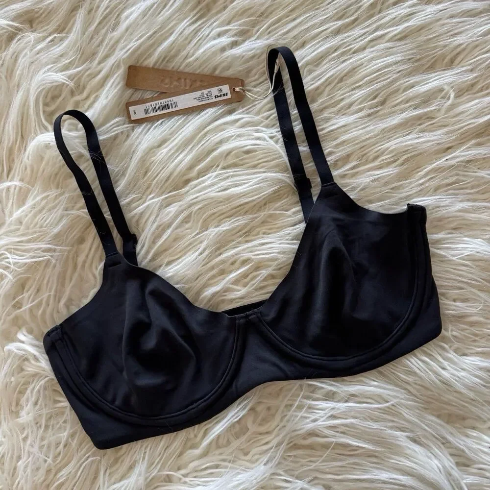 Skims Fits Everybody Unlined Demi Bra Onyx Size 32C - Picture 2 of 6
